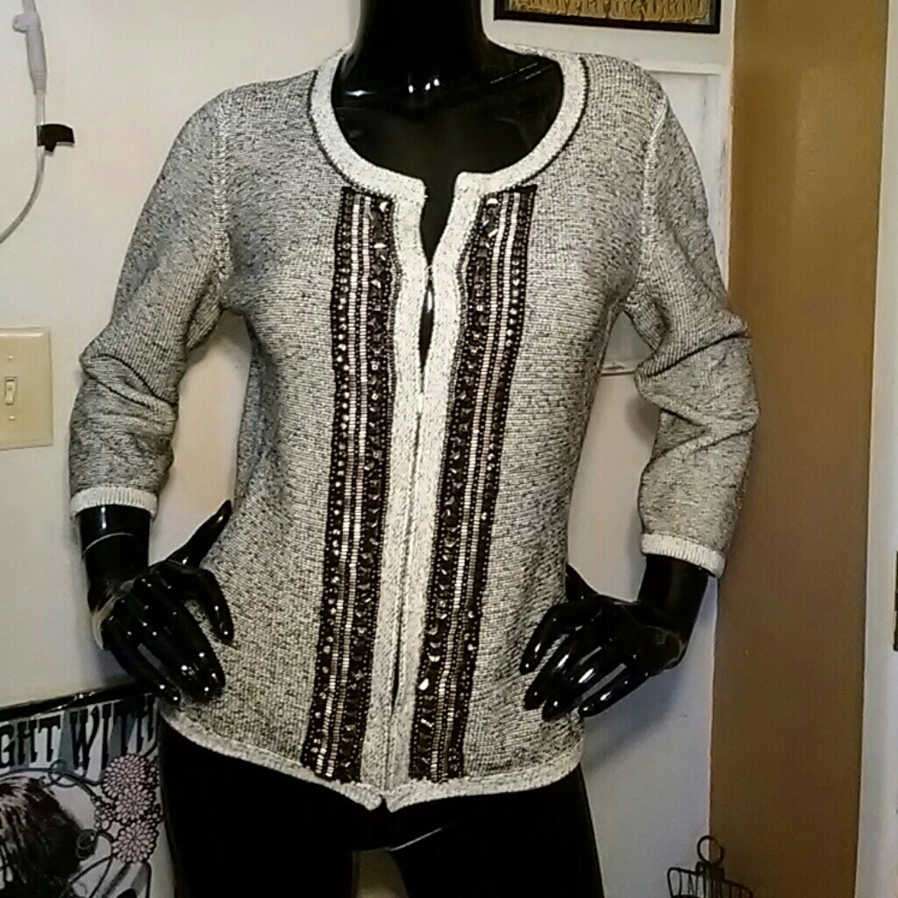 NWOT MM COUTURE by MISS ME SWEATER/JACKET-SIZE L